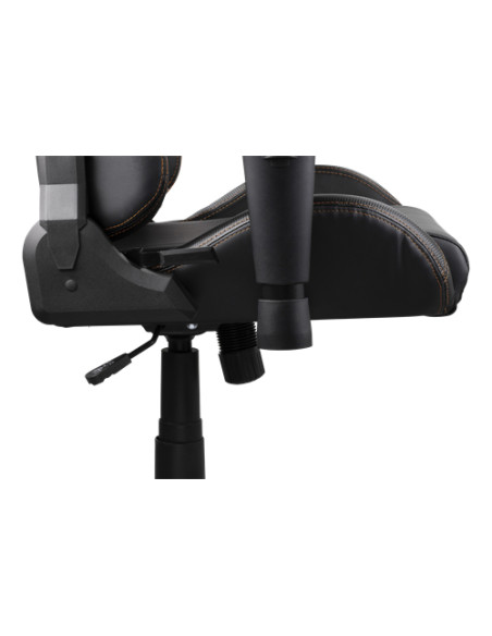 Gaming chair, ecopelle, black/orange