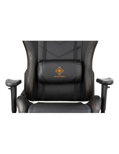 Gaming chair, ecopelle, black/orange