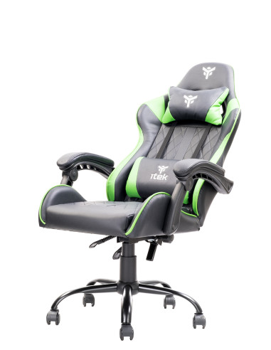 RHOMBUS PF10 Universal gaming chair Padded seat, Black/Green