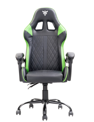 RHOMBUS PF10 Universal gaming chair Padded seat, Black/Green