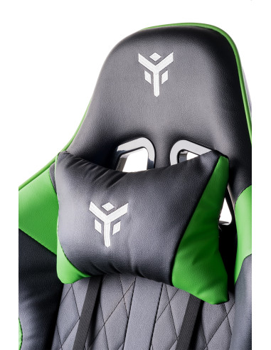 RHOMBUS PF10 Universal gaming chair Padded seat, Black/Green