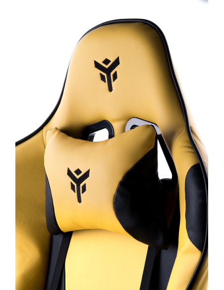 PLAYCOM PM20 Universal gaming chair Padded seat, Black/Yellow