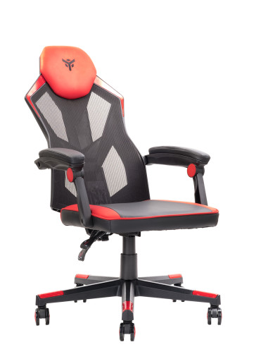 4CREATORS CF50 Gaming Chair Mesh seat, Black/Red