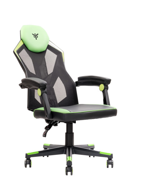4CREATORS CF50 Gaming Chair Mesh seat, Black/Green