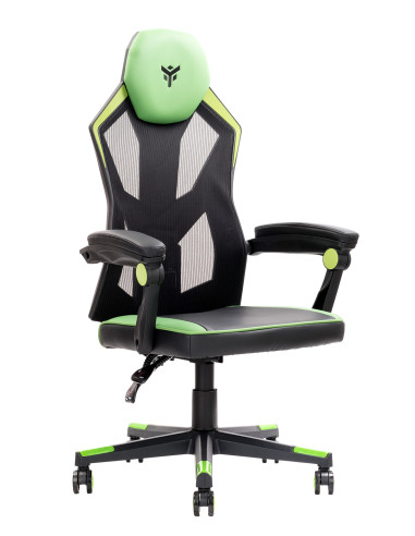 4CREATORS CF50 Gaming Chair Mesh seat, Black/Green