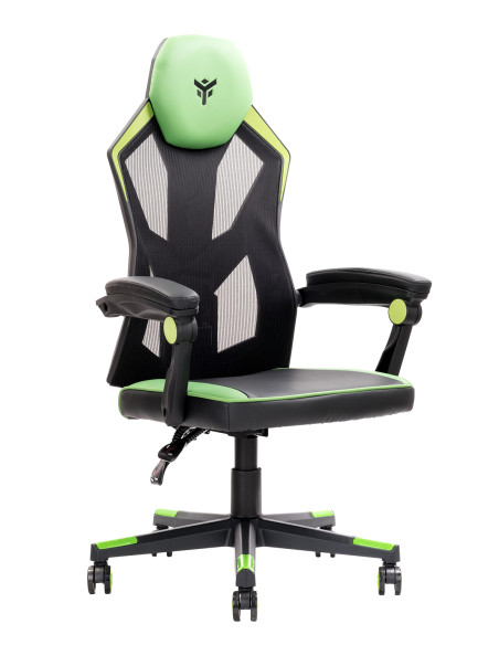 4CREATORS CF50 Gaming Chair Mesh seat, Black/Green