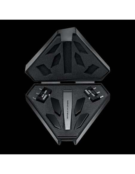ASUS ROG PUGIO II Gaming Mouse RGB Wireless, Bluetooth, USB, ambidestro, 16.000 DPI, 7 pulsanti programmabili, pulsanti lateral