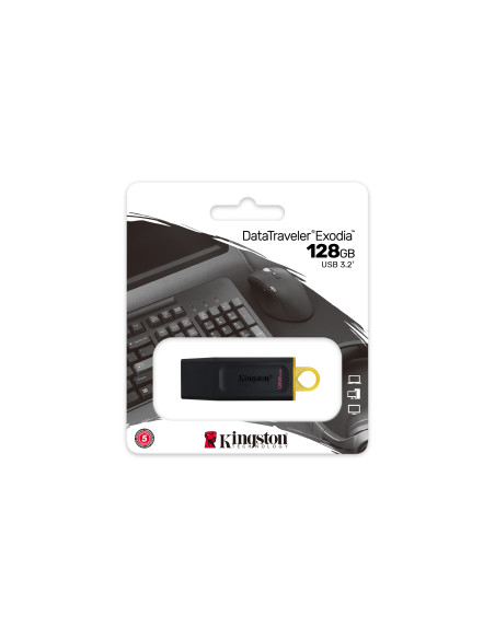 128GB DataTraveler Exodia USB Type-A 3.2 Gen 1 (3.1 Gen 1)