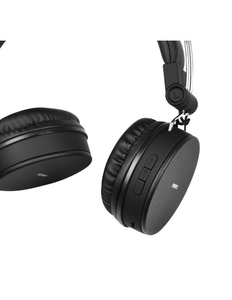 Cuffie Bluetooth, Pieghevoli On-Ear, Nere