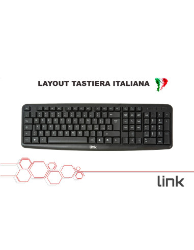 KIT TASTIERA ITALIANA108 TASTI E MOUSE OTTICOCON CAVO USB