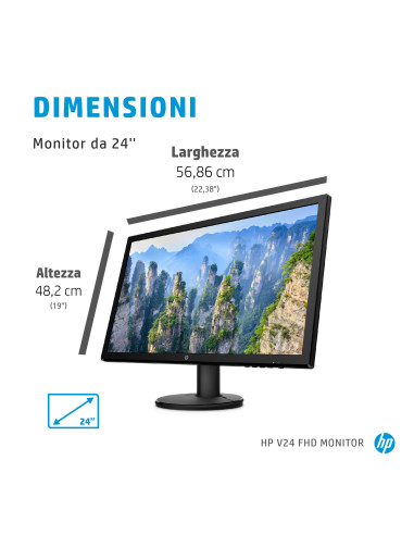 24" V24 FHD 1ms FreeSync Nero