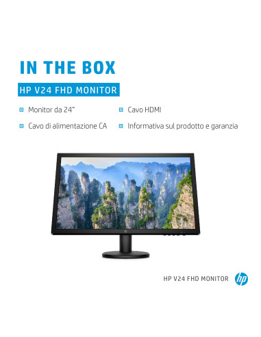 24" V24 FHD 1ms FreeSync Nero
