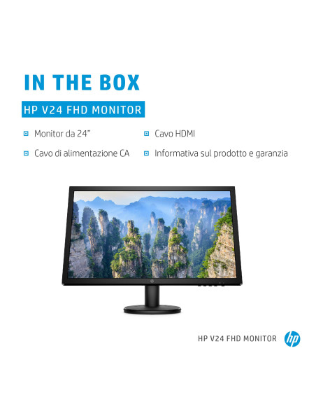24" V24 FHD 1ms FreeSync Nero