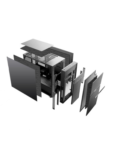 Sylent Mini - Mini Tower mATX 2xUSB3 3x12cm-fan rivest. fonoassorbente