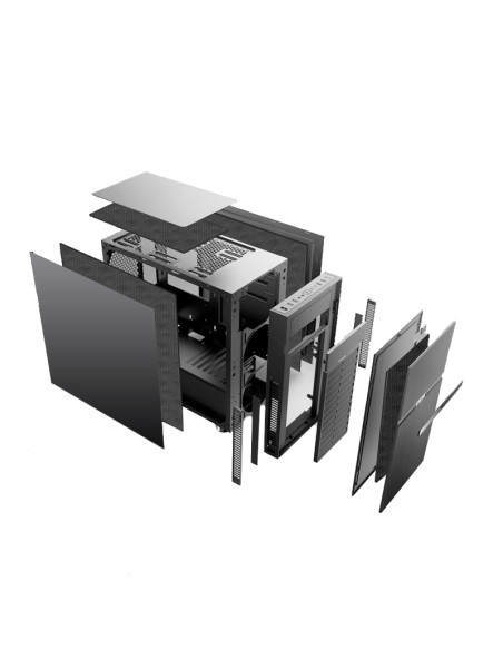 Sylent Mini - Mini Tower mATX 2xUSB3 3x12cm-fan rivest. fonoassorbente