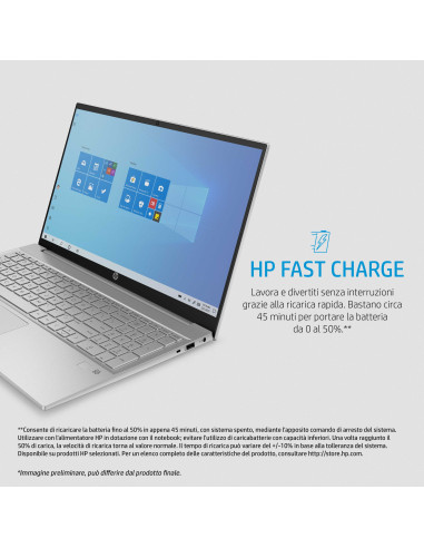 15.6" PAVILION 15-EG0017NL i7-1165G7 8GB SSD512GB/NVMe W10H SILVER