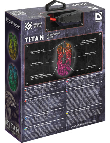 TITAN GM-650L, 800-6400 DPI, RGB