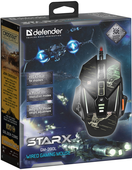STARX GM-390L, 800-3200 DPI, RGB