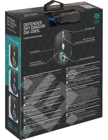 SKY DRAGON GM-090L, 800-3200 DPI, RGB