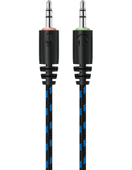 SCRAPPER 500, CUFFUIE GAMING CON MICROFONO, NERO/BLUE