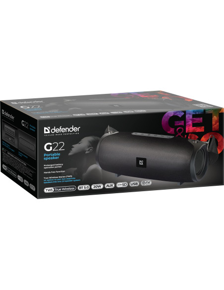 G22 CASSA BLUETOOTH 5.0, 20W, FM/TF/USB/AUX/TWS
