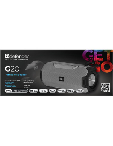 G20 - CASSA BLUETOOTH 5.0, 14W FM/TF/USB/TWS