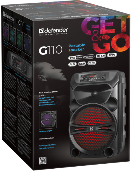 G110, CASSA BLUETOOTH 5.0, 12W