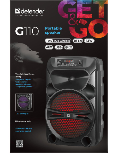 G110, CASSA BLUETOOTH 5.0, 12W