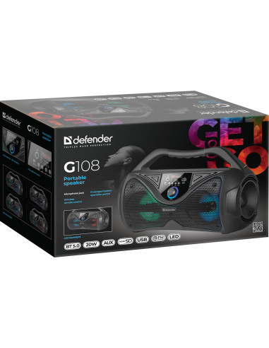 G108 CASSA BLUETOOTH 5.0, 20W, LED