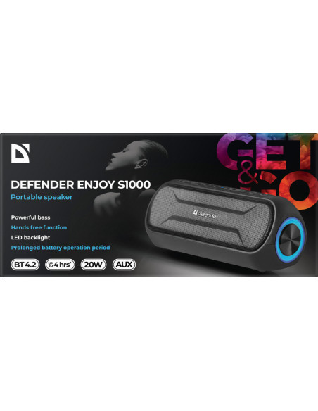 ENJOY S1000, CASSA BLUETOOTH 4.2, 20W, NERO