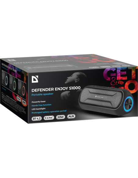 ENJOY S1000, CASSA BLUETOOTH 4.2, 20W, NERO