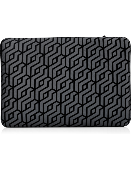 14", Sleeve for laptop, Reversible - Geometric, grey, neoprene