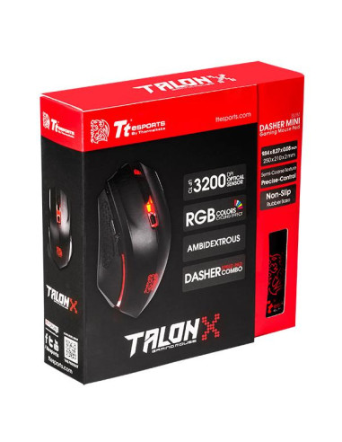 Tt-eSPORTS Talon X RGB Gaming Gear Combo USB, 3200 DPI, LED