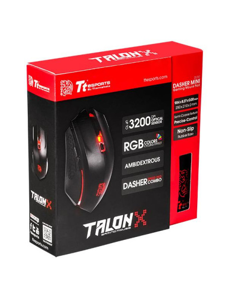 Tt-eSPORTS Talon X RGB Gaming Gear Combo USB, 3200 DPI, LED