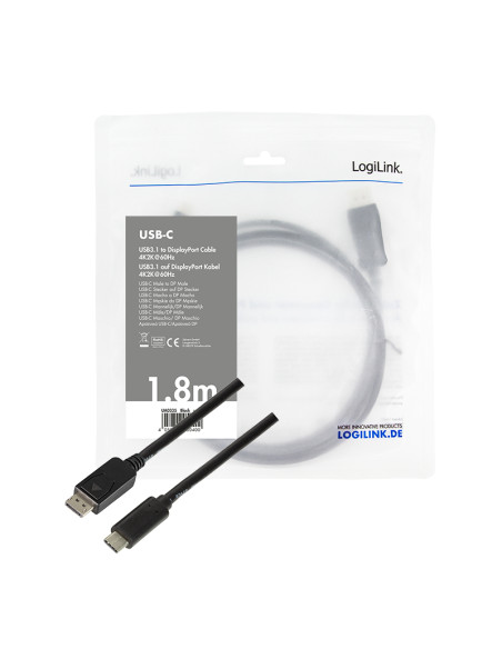 1,8 mt Cavo USB-C 3.2 Gen to DisplayPort 1.2