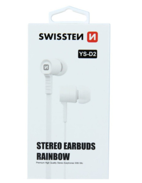 YS-D2, auricolari con microfono, white, 3.5 mm jack