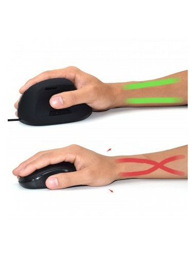 Verticale Ergonomico USB nero