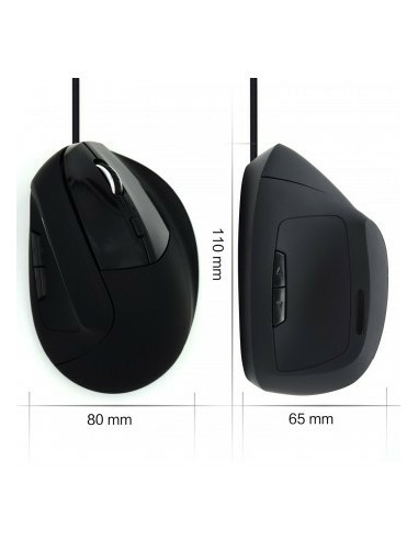 Verticale Ergonomico USB nero