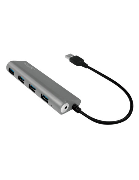 USB 3.0, 4-port hub, with aluminum casing
