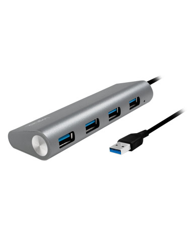 USB 3.0, 4-port hub, with aluminum casing