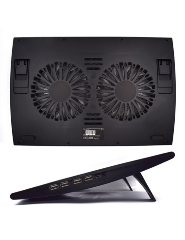 Cooling Pad 2 ventole e Hub USB supporto di raffreddamento Portatili