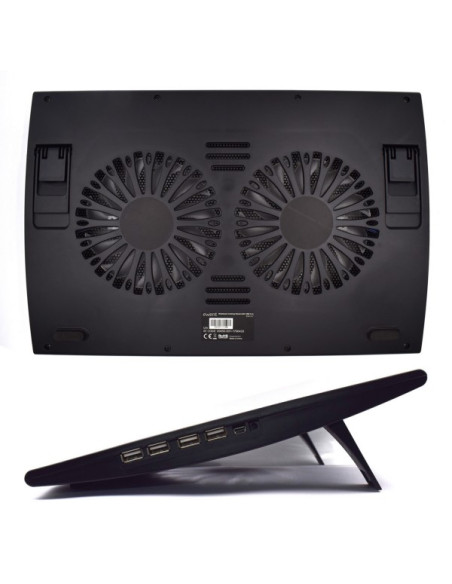 Cooling Pad 2 ventole e Hub USB supporto di raffreddamento Portatili
