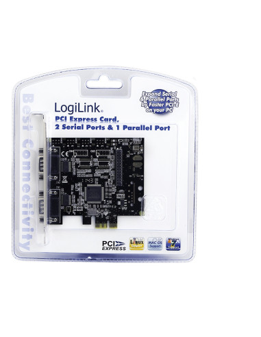 PCI Express Card, 2x Serial & 1x Parallel