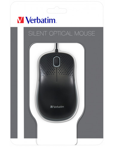 Mouse USB optical, black, silenzioso