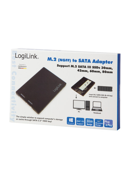 M.2 SSD to 2,5” SATA Adapter