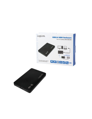 HDD enclosure SATA - USB 3.0, 6.35 cm