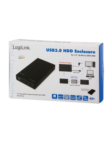 External HDD enclosure 3,5", SATA, USB 3.0