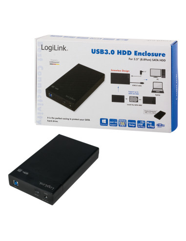External HDD enclosure 3,5", SATA, USB 3.0