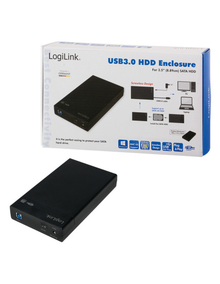External HDD enclosure 3,5", SATA, USB 3.0
