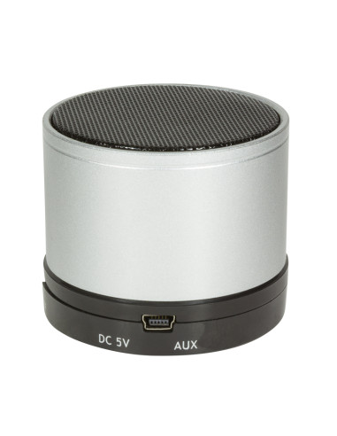 Bluetooth speaker con MP3 player e microfono, silver